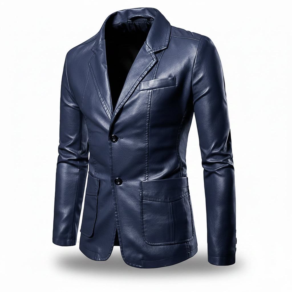 Men’s Single-Breasted Long Coat – Relaxed Modern Cut