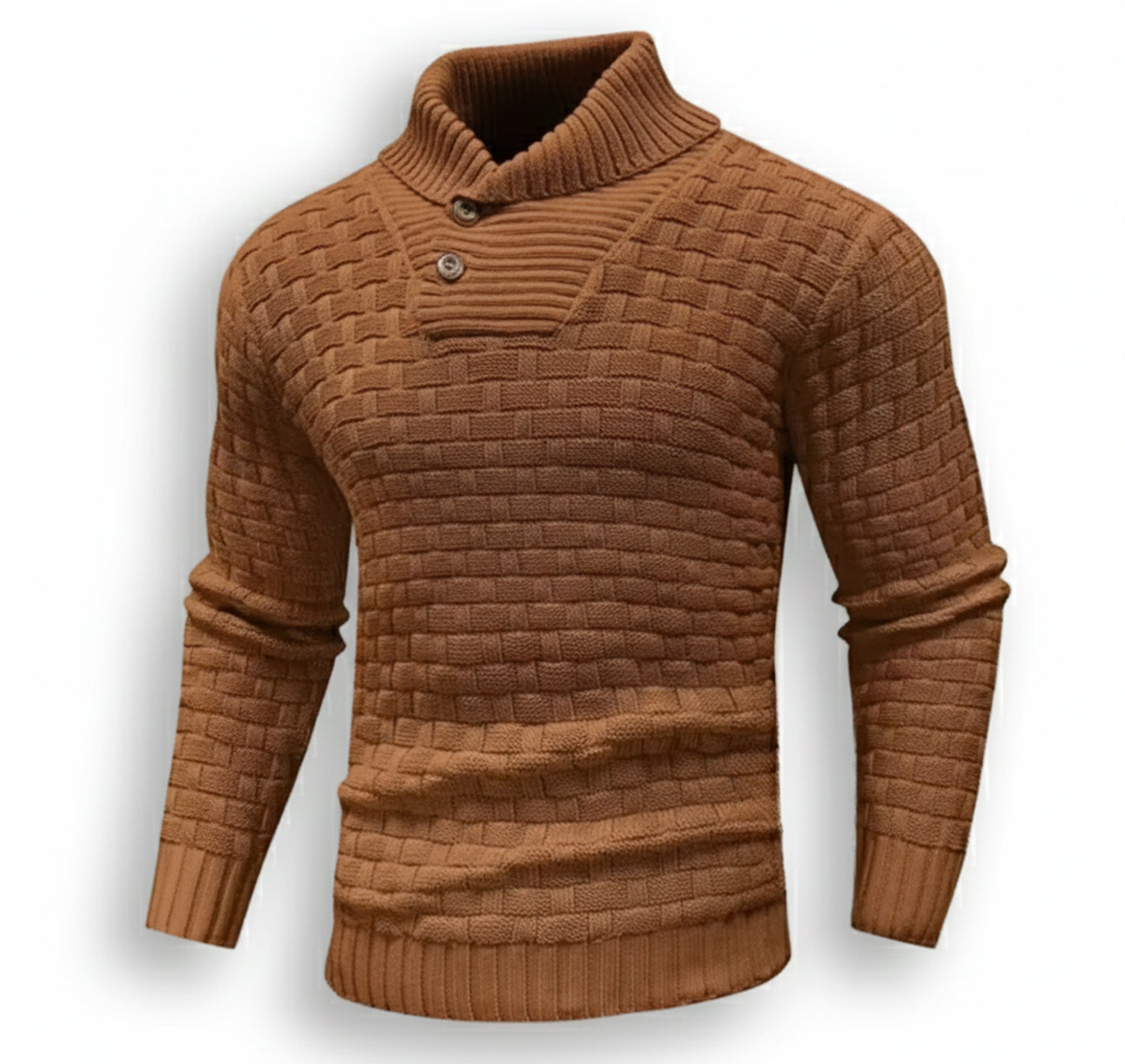 Men’s Fine-Neck Knit Sweater – Urban Winter Fit