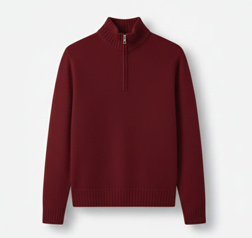 Men’s Half-Zip Sweater – Cozy Winter Knit
