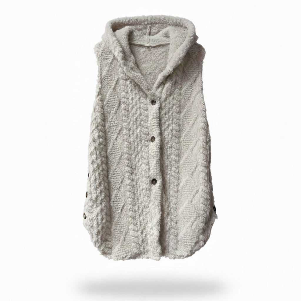 Women’s Hooded Soft-Knit Cardigan – Relaxed Winter Aesthetic