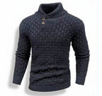 Men’s Fine-Neck Knit Sweater – Urban Winter Fit