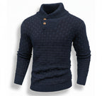 Men’s Fine-Neck Knit Sweater – Urban Winter Fit