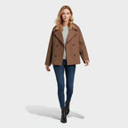 Women's Cropped Soft-Knit Blazer – Effortless Smart-Casual