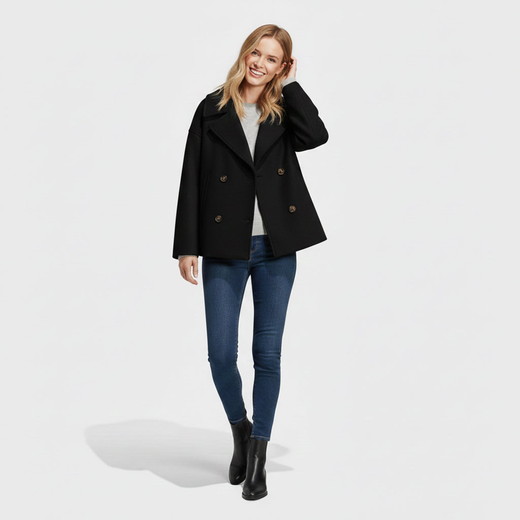 Women's Cropped Soft-Knit Blazer – Effortless Smart-Casual