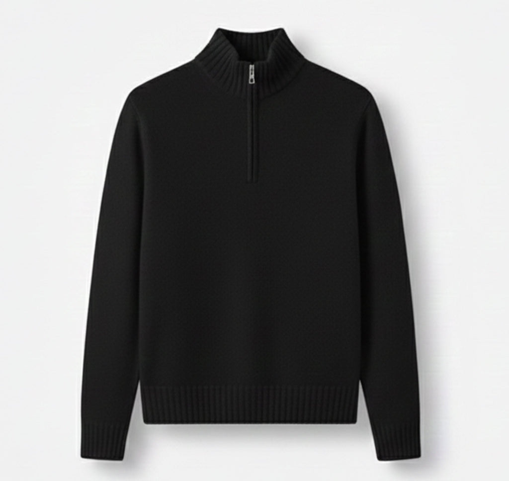 Men’s Half-Zip Sweater – Cozy Winter Knit