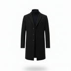 Men’s Turn-Down Collar Overcoat – Minimalist Winter Layer