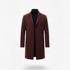 Men’s Turn-Down Collar Overcoat – Minimalist Winter Layer