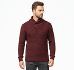 Men’s Fine-Neck Knit Sweater – Urban Winter Fit
