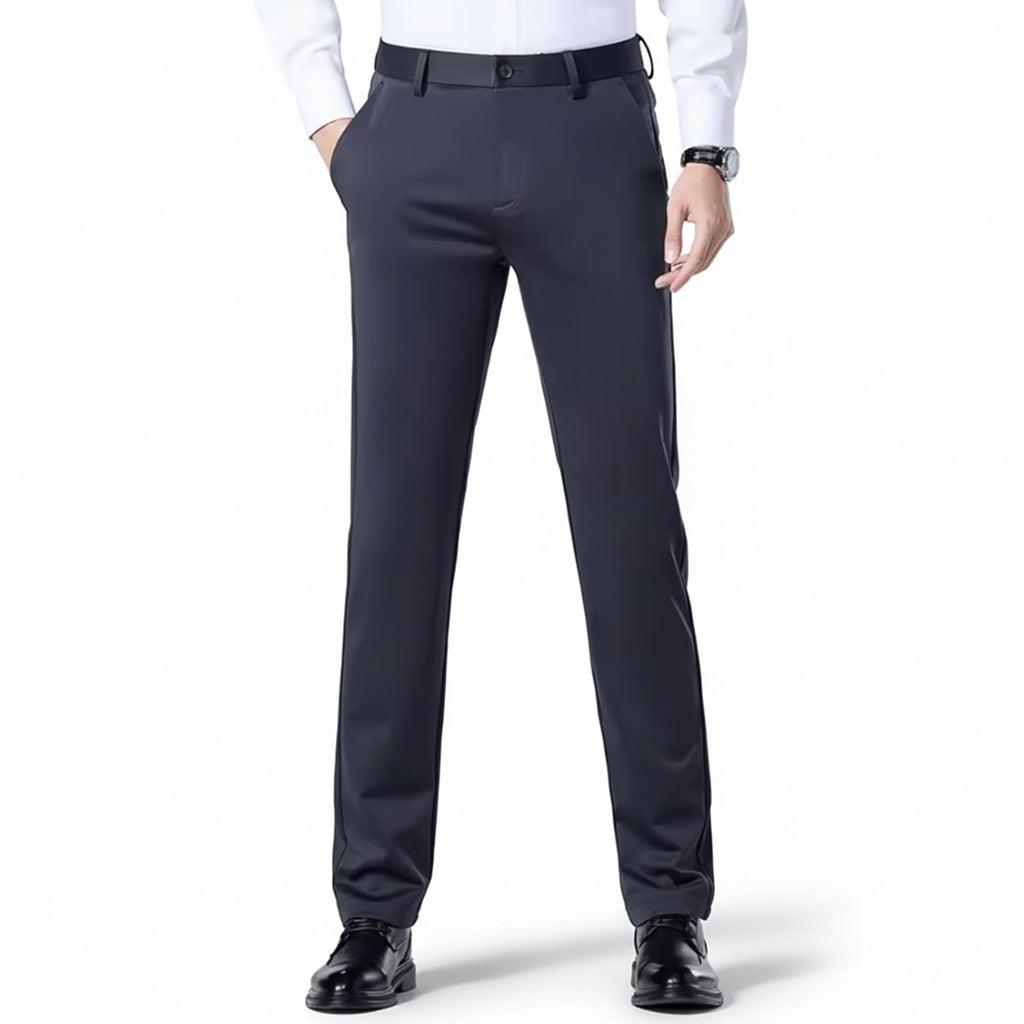 Men’s straight-cut stretch trousers – Casual chic aesthetic