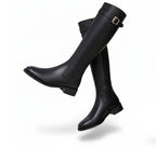Women’s Knee-High Zip-Up Boots – Soft and Breathable