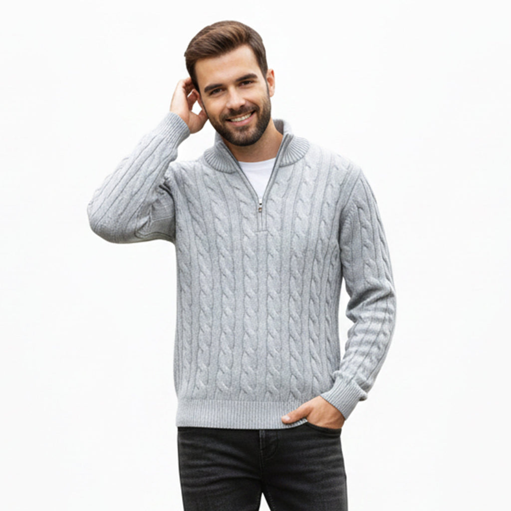Men’s Thick Quarter-Zip Pullover – Casual Winter Layer