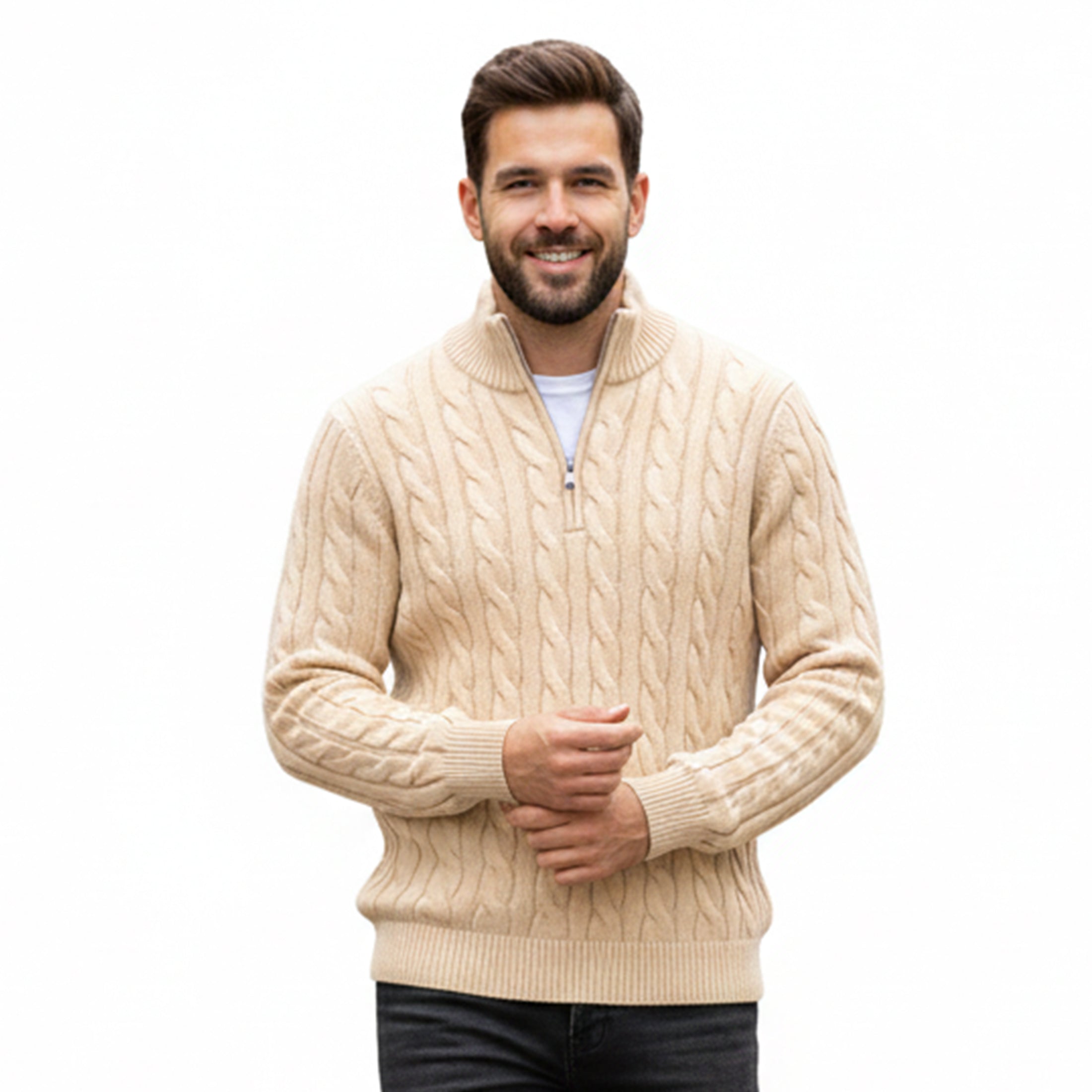 Men’s Thick Quarter-Zip Pullover – Casual Winter Layer