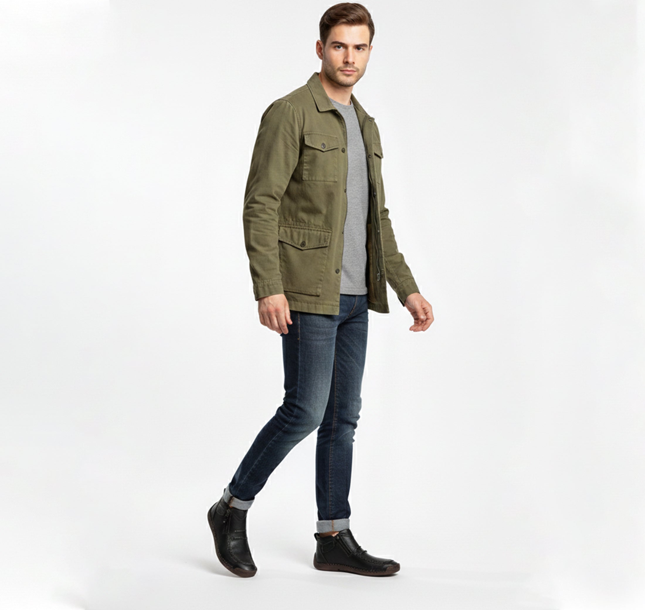 Men’s Short Boots – Classic Solid Look