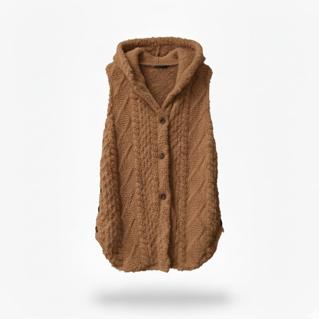 Women’s Hooded Soft-Knit Cardigan – Relaxed Winter Aesthetic