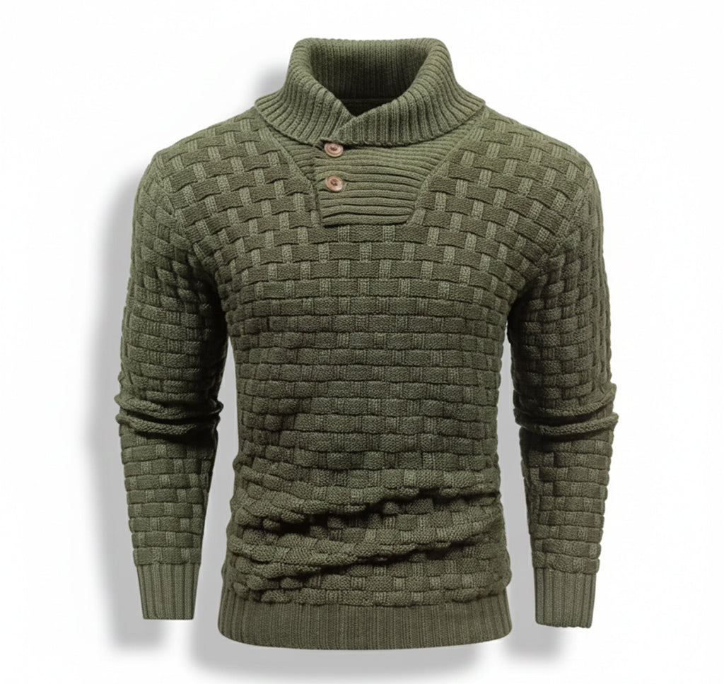 Men’s Fine-Neck Knit Sweater – Urban Winter Fit