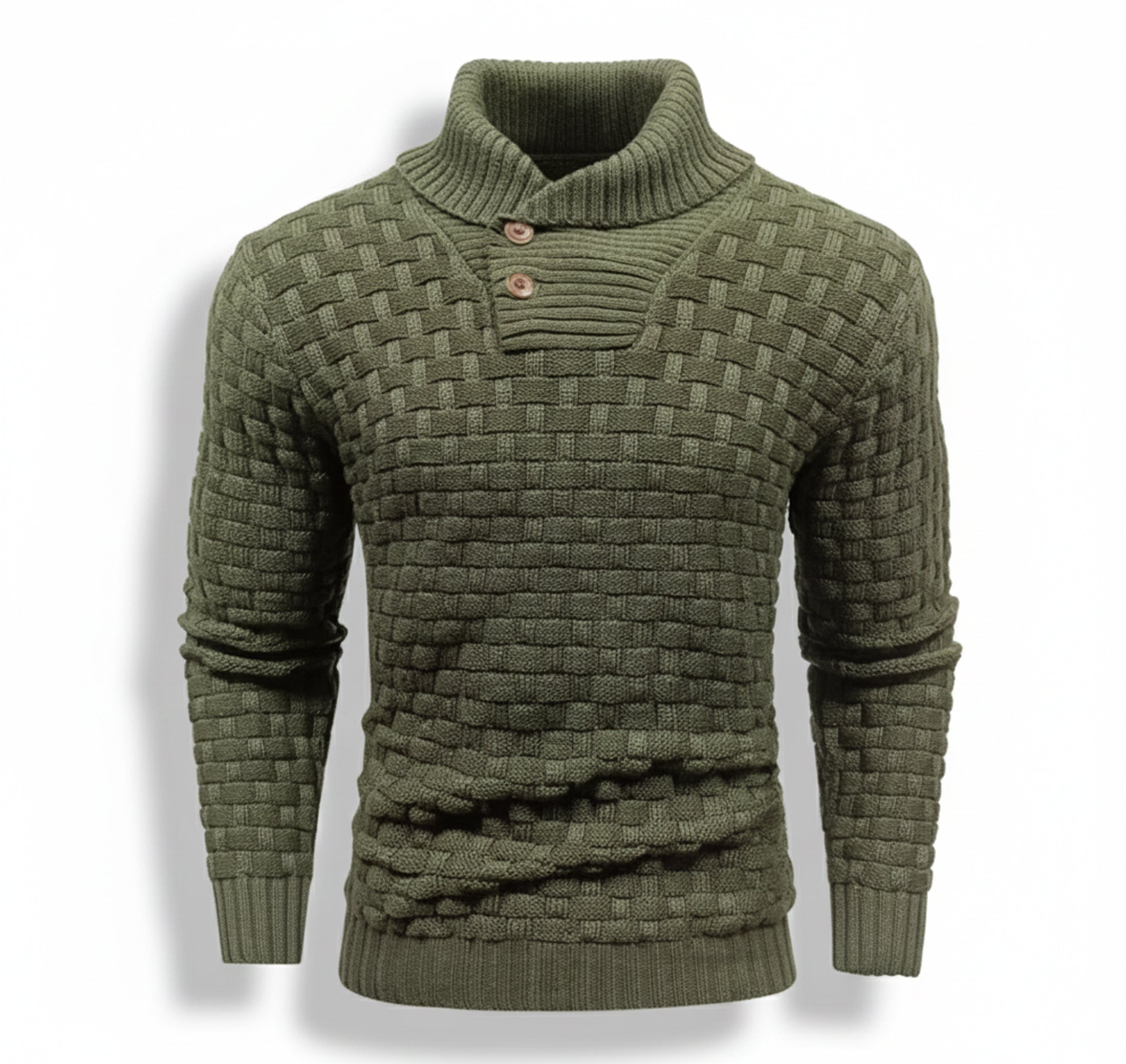Men’s Fine-Neck Knit Sweater – Urban Winter Fit