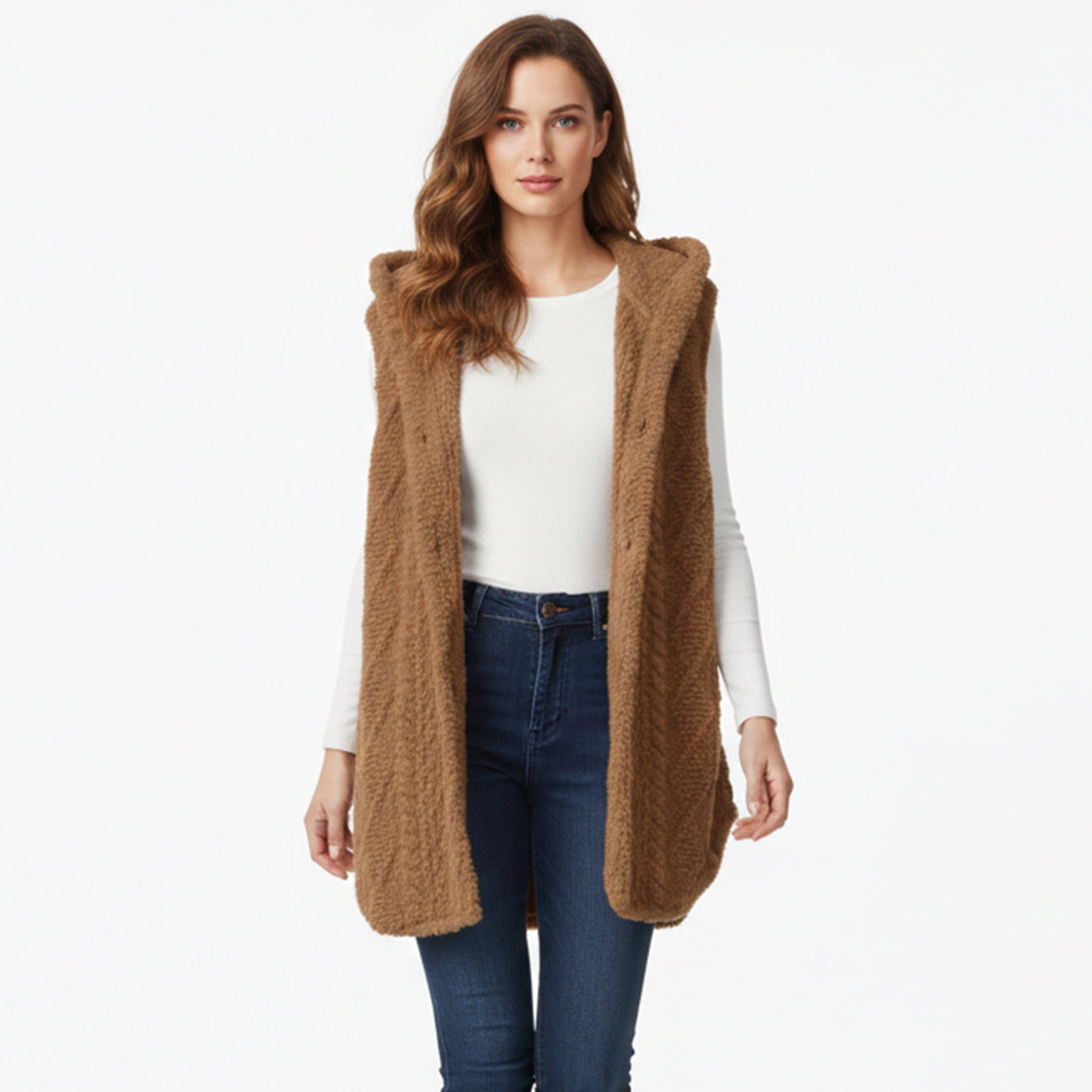 Women’s Hooded Soft-Knit Cardigan – Relaxed Winter Aesthetic