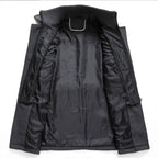 Men’s Long Wool-Blend Coat – Classic Gentleman Fit