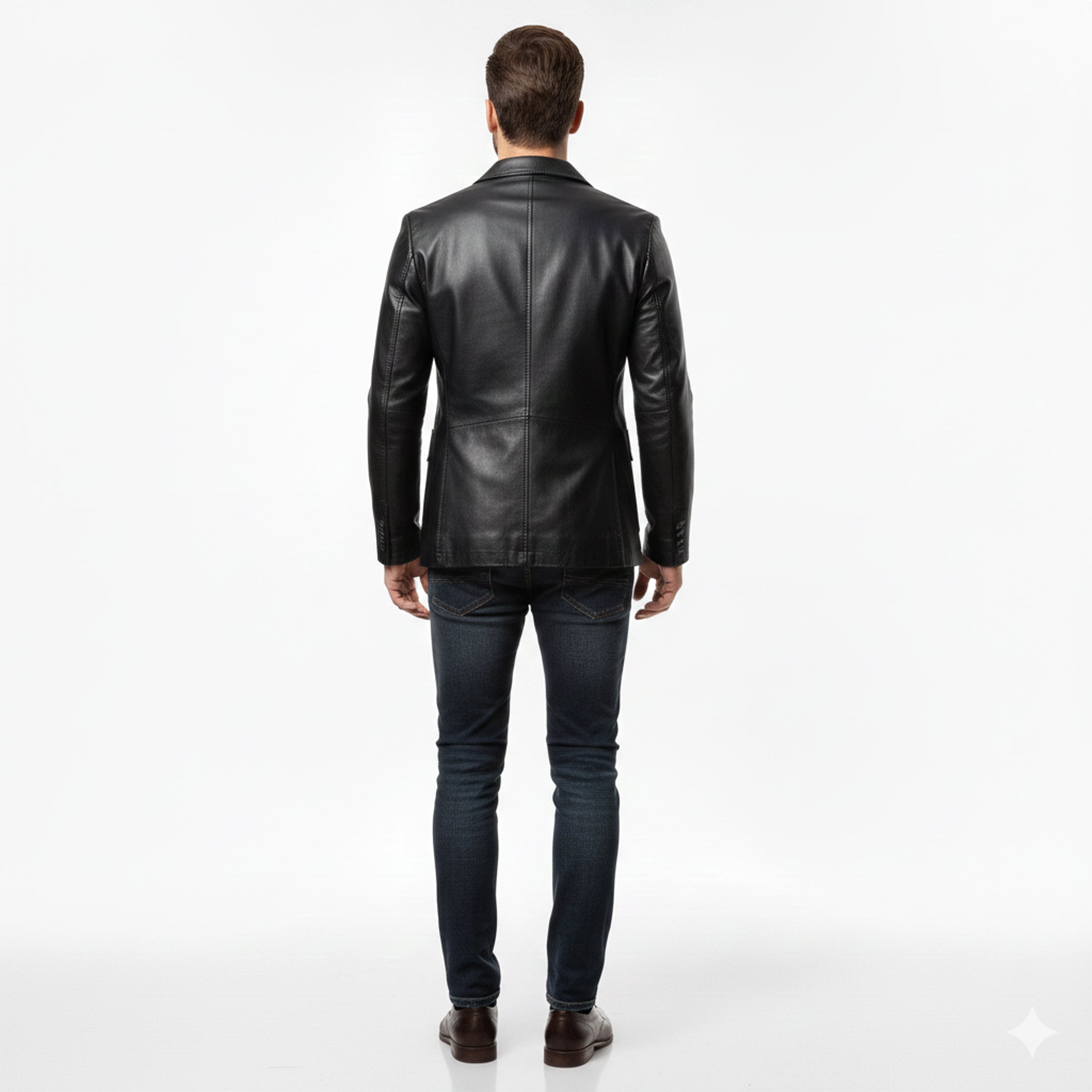 Men’s Single-Breasted Long Coat – Relaxed Modern Cut