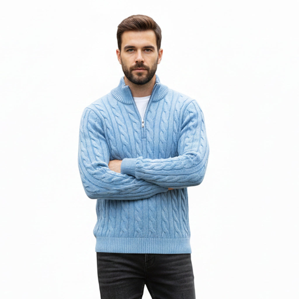 Men’s Thick Quarter-Zip Pullover – Casual Winter Layer