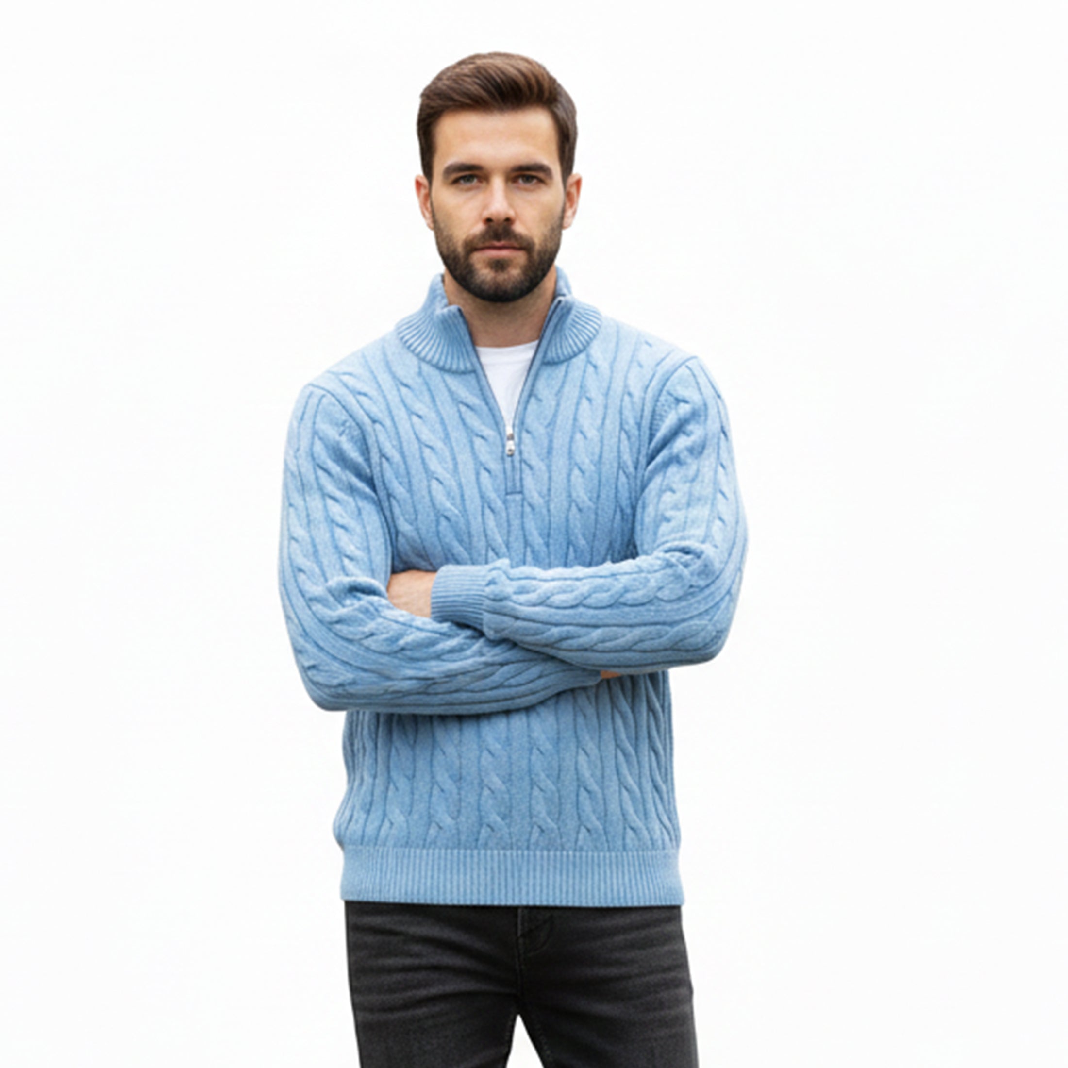 Men’s Thick Quarter-Zip Pullover – Casual Winter Layer