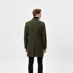 Men’s Turn-Down Collar Overcoat – Minimalist Winter Layer