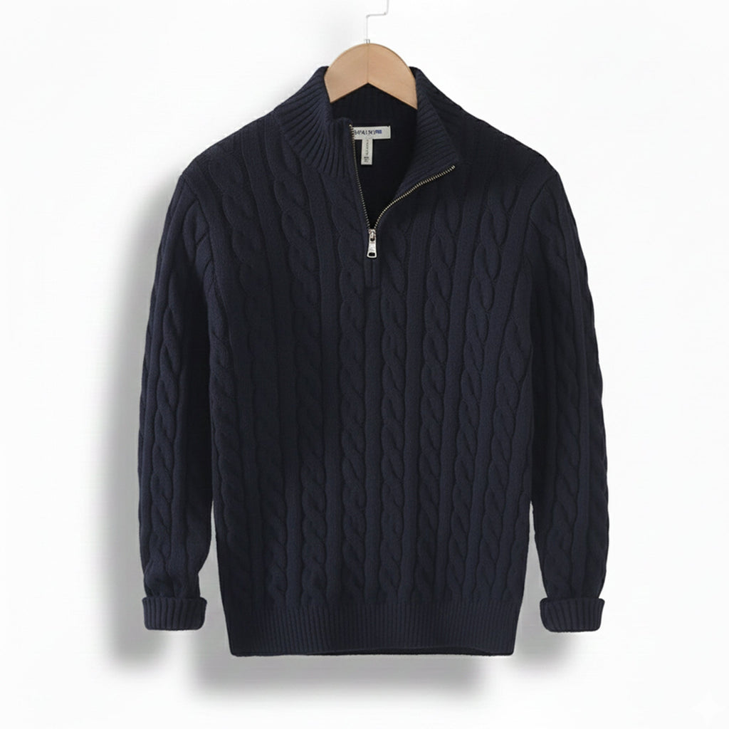 Men’s Thick Quarter-Zip Pullover – Casual Winter Layer