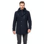 Men’s Long Wool-Blend Coat – Classic Gentleman Fit