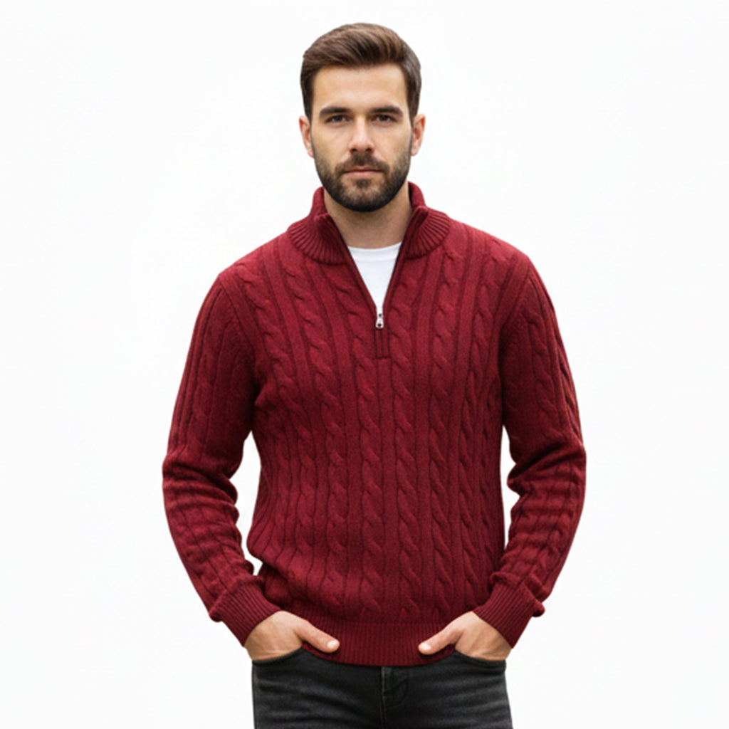 Men’s Thick Quarter-Zip Pullover – Casual Winter Layer
