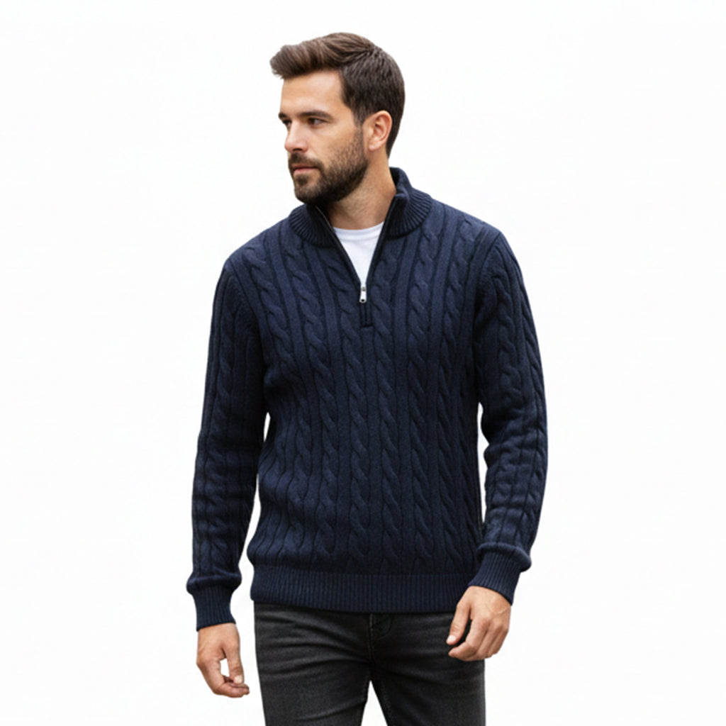 Men’s Thick Quarter-Zip Pullover – Casual Winter Layer