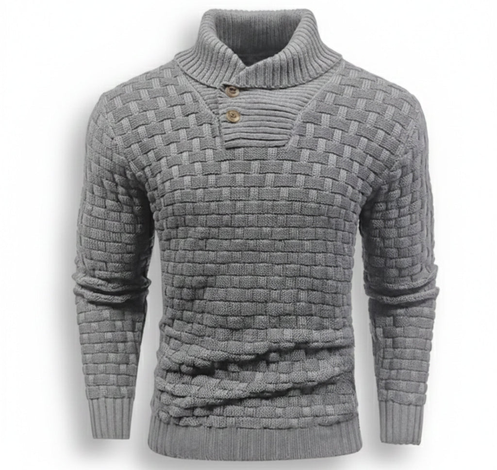 Men’s Fine-Neck Knit Sweater – Urban Winter Fit