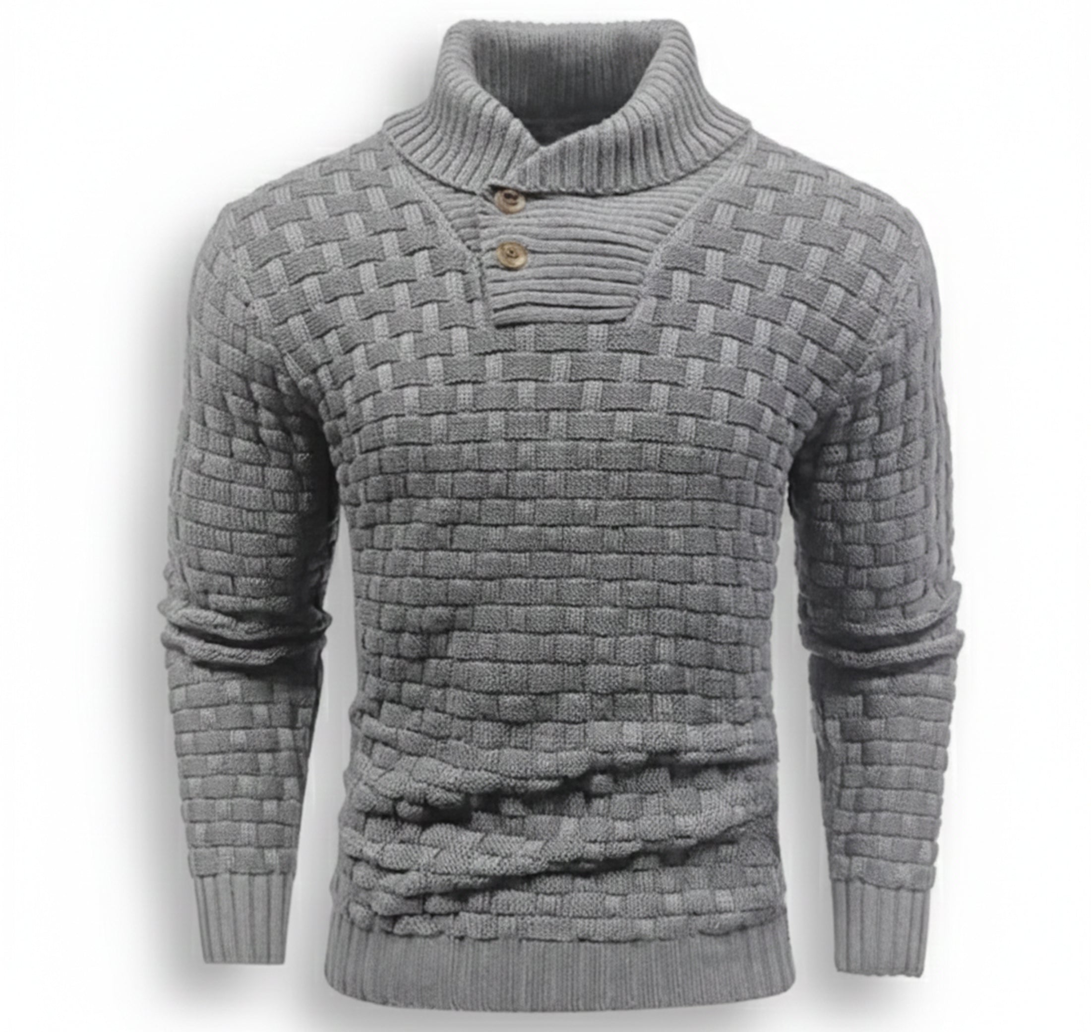 Men’s Fine-Neck Knit Sweater – Urban Winter Fit