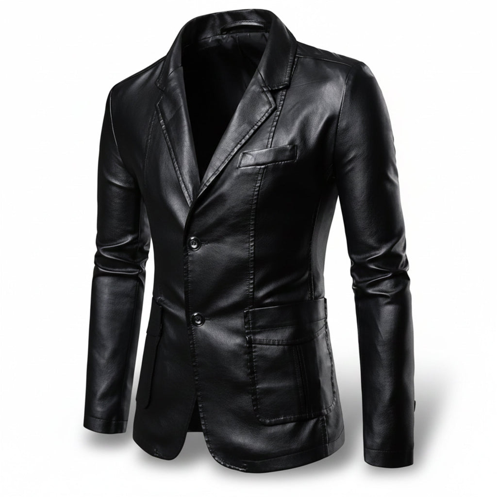 Men’s Single-Breasted Long Coat – Relaxed Modern Cut