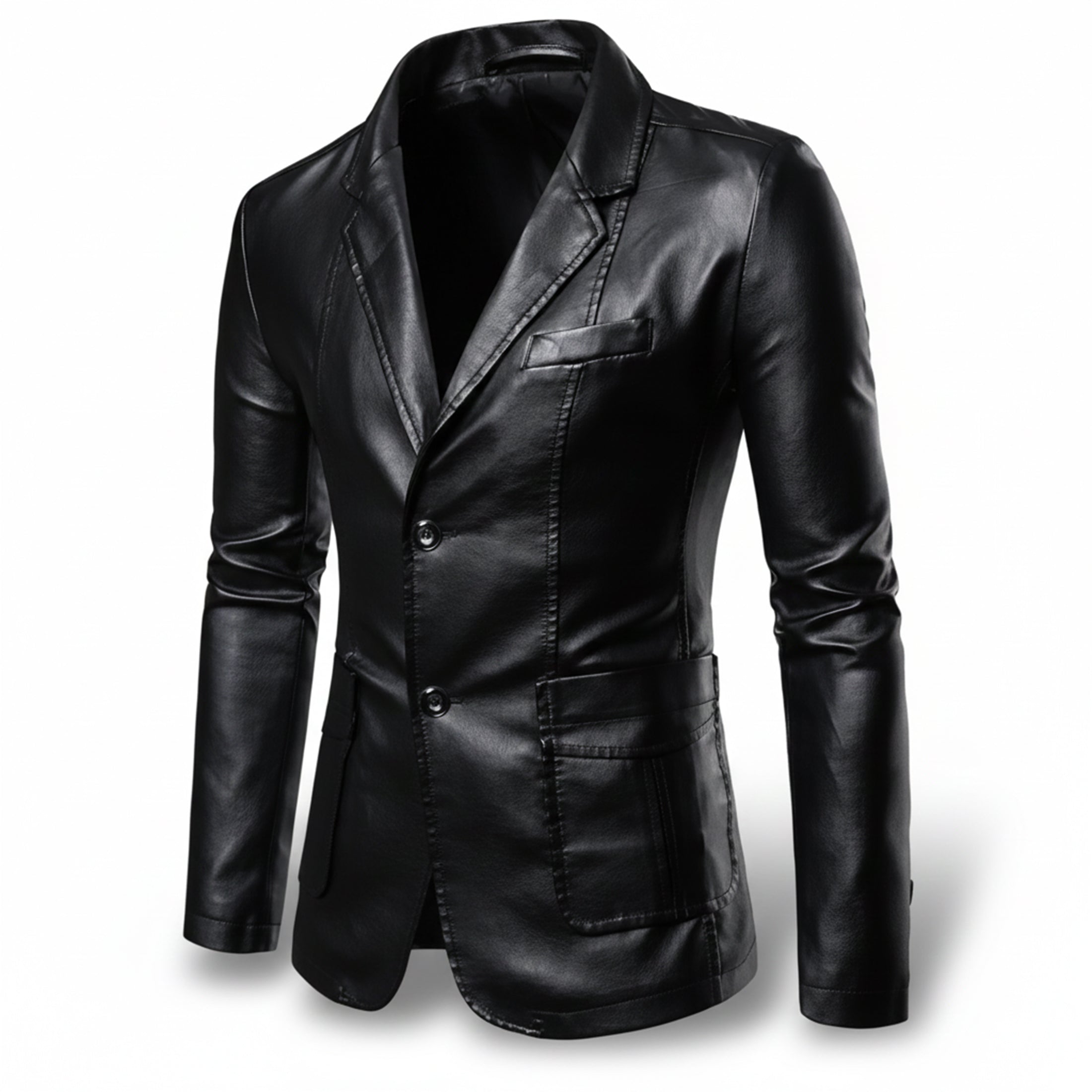 Men’s Single-Breasted Long Coat – Relaxed Modern Cut