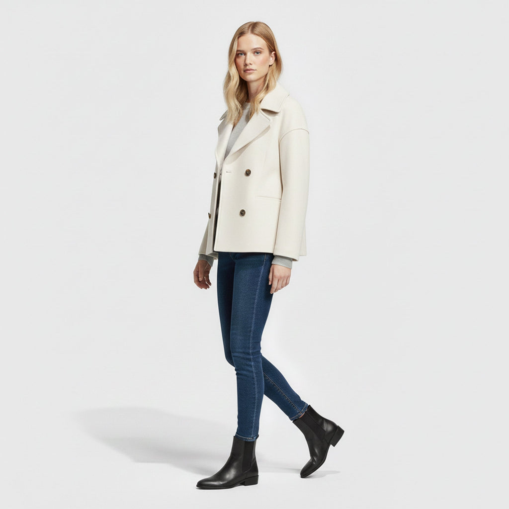 Women's Cropped Soft-Knit Blazer – Effortless Smart-Casual