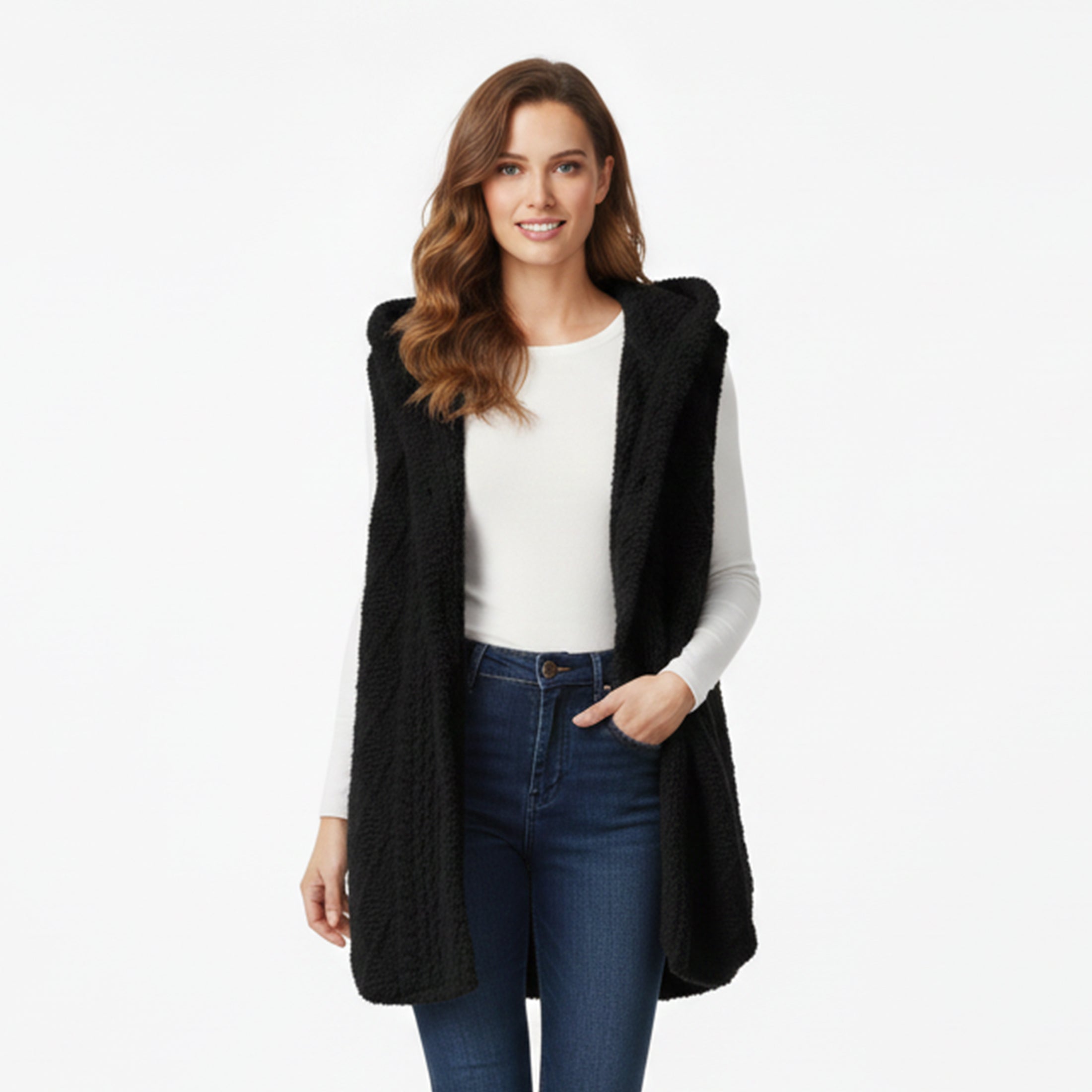 Women’s Hooded Soft-Knit Cardigan – Relaxed Winter Aesthetic