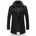 Men’s Long Wool-Blend Coat – Classic Gentleman Fit