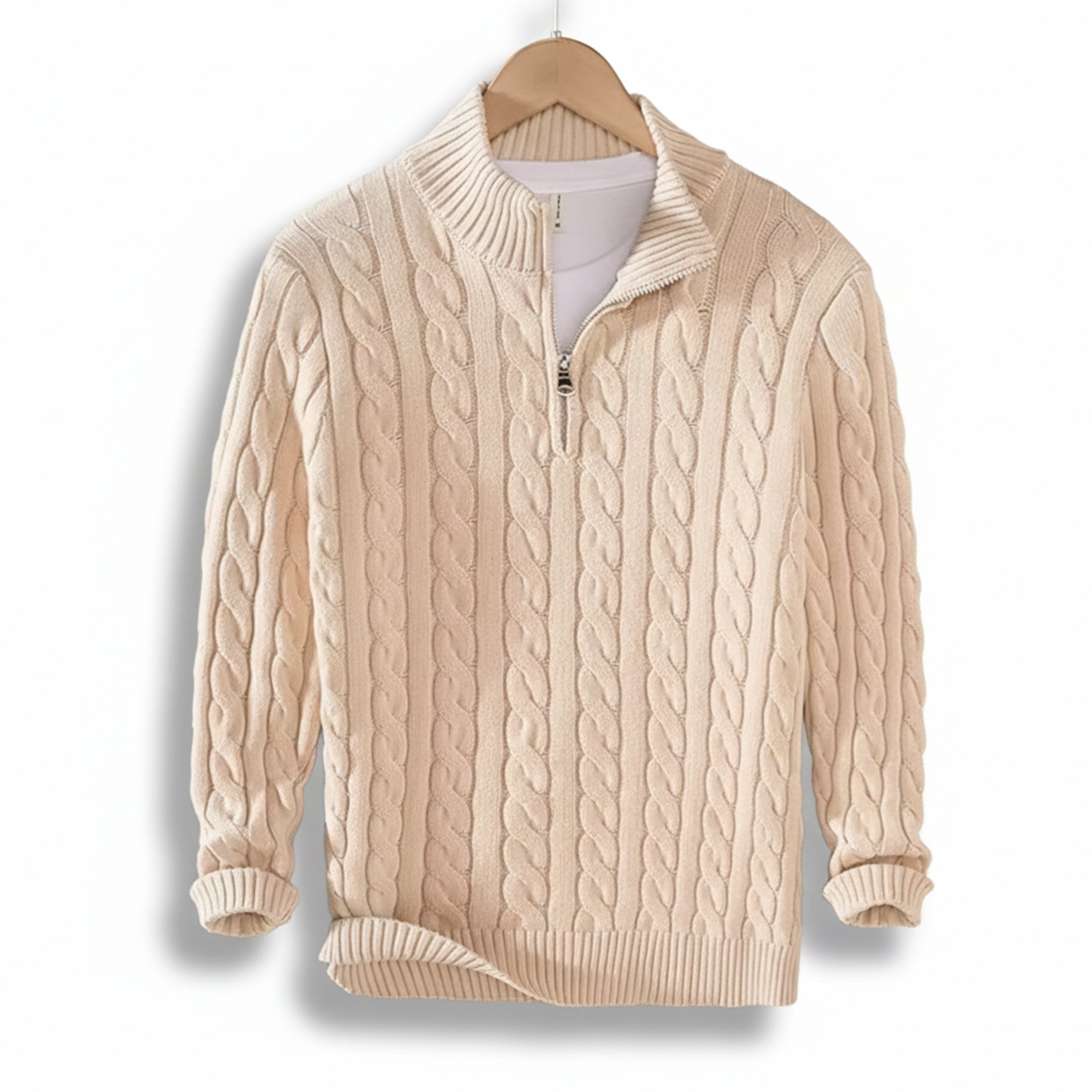 Men’s Thick Quarter-Zip Pullover – Casual Winter Layer