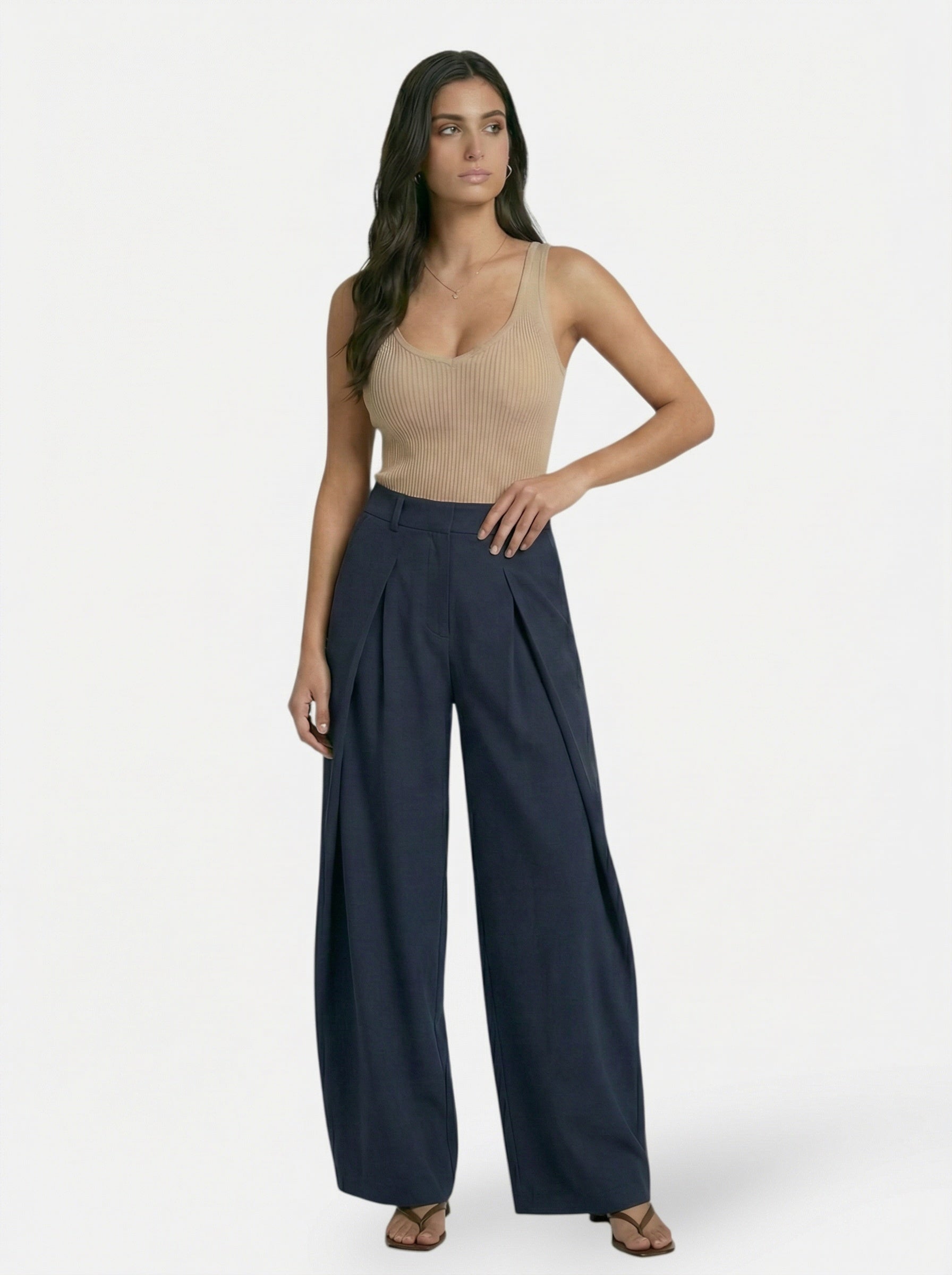 Women’s Sloane Signature - Deep-Fold Wide Trouser